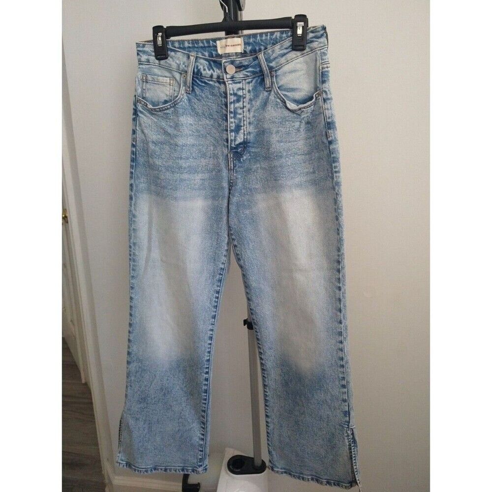 Buckle Gilded intent Distressed Wide Leg Jeans  27 By 30 Grunge Y2k  Beachy Boho